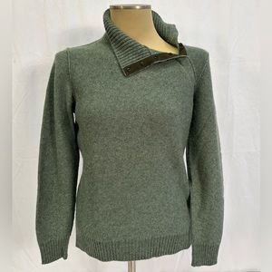 Women's Loro Piana Sage Green Cashmere Rollneck Sweater Size Medium